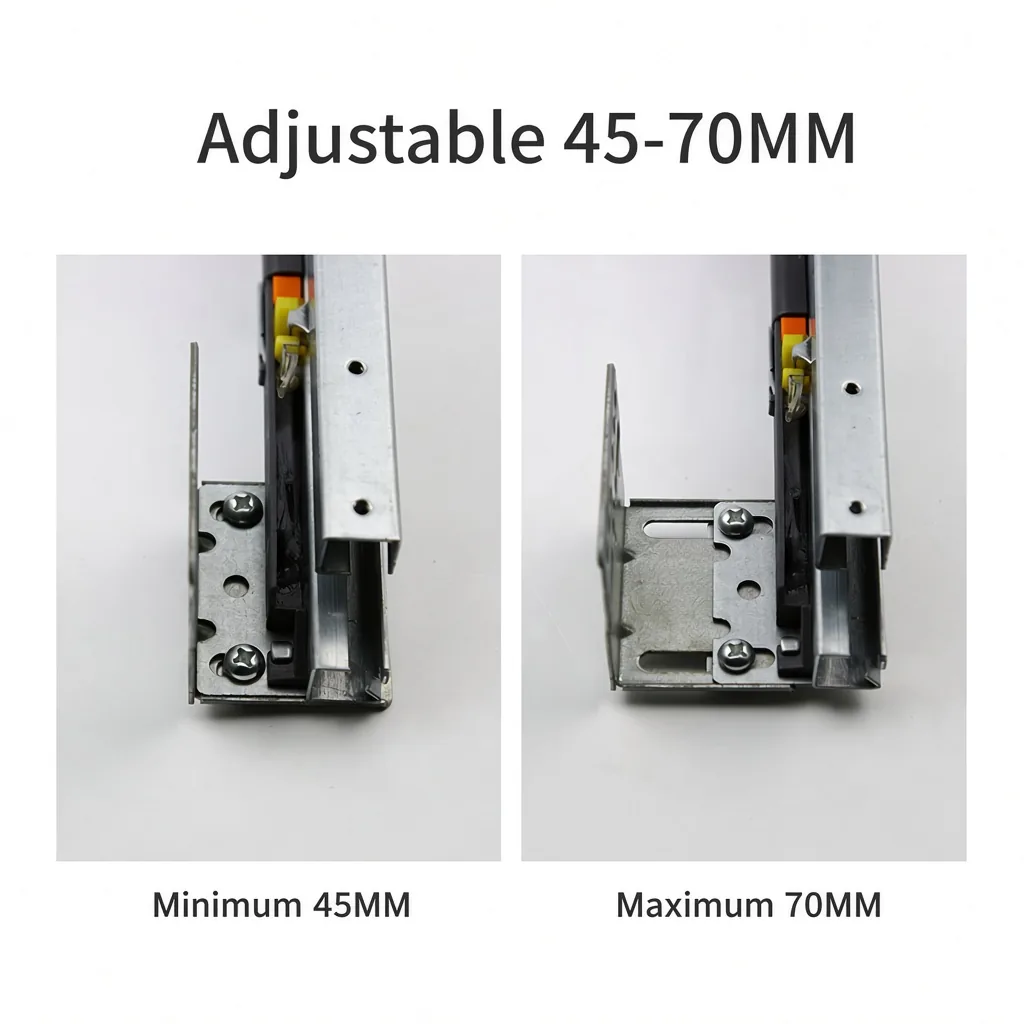 Adjustable basket slide