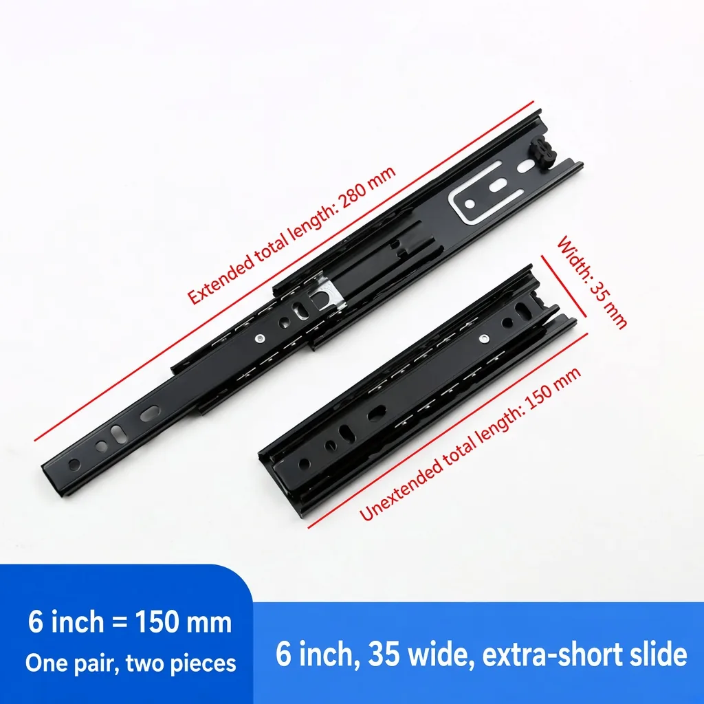 6 inch, 35 wide, extra-short slide — SL-564111925244-7