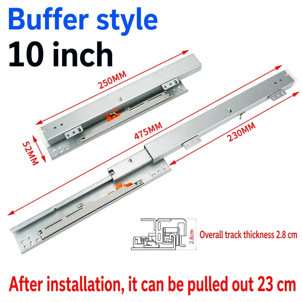 Buffer style, 10 inch, silver — SL-610083966871-02