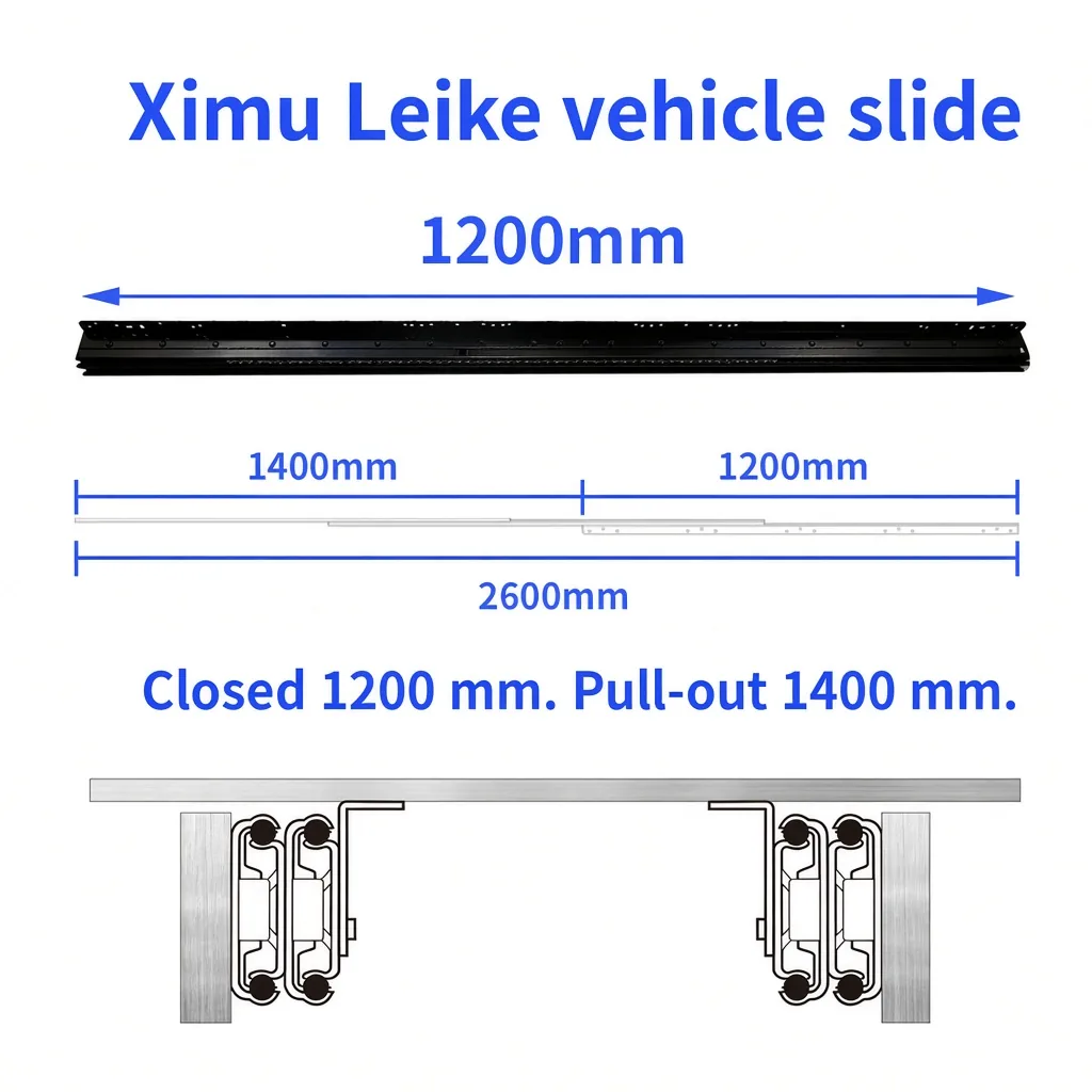 Vehicle slide, closed 1200 mm — SL-976553849802-02