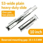 10 inch silver 53-wide plain heavy-duty slide — SL-912047337135-02