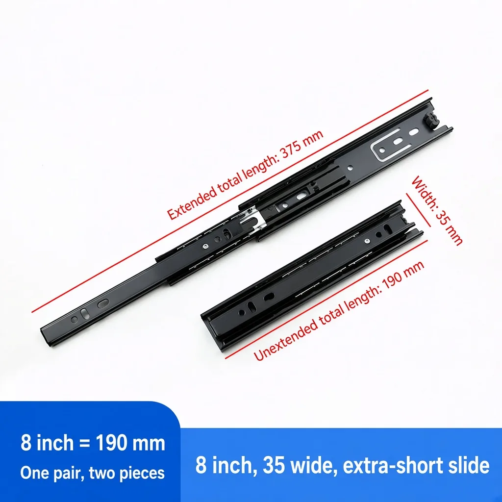8 inch, 35 wide, extra-short slide — SL-564111925244-8