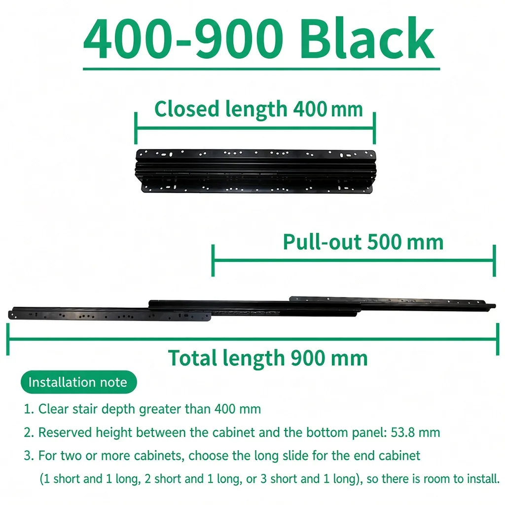 Black, 400-900 mm — SL-654477161476-03