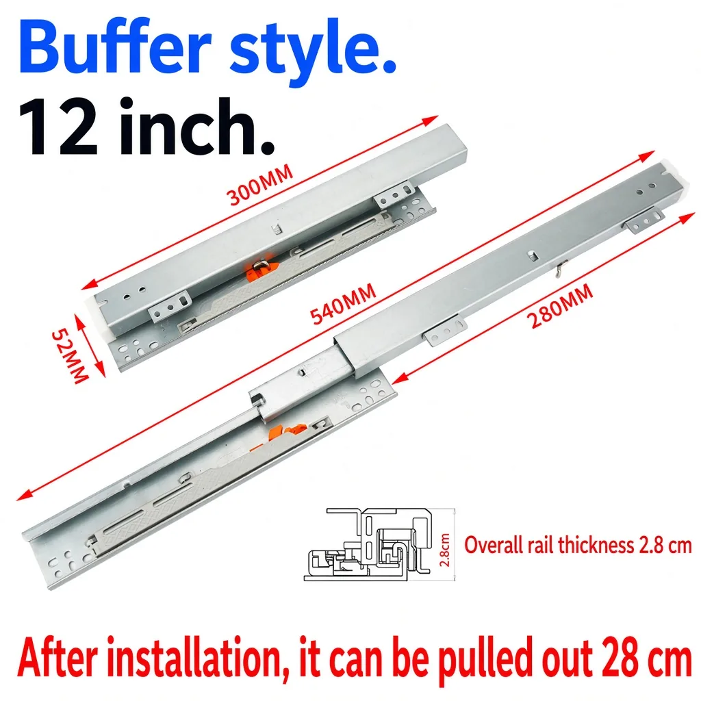 Buffer style, 12 inch, silver — SL-610083966871-03