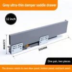 Grey saddle drawer, 12 inch, 120 MM, 300 MM — SL-712086932965-03