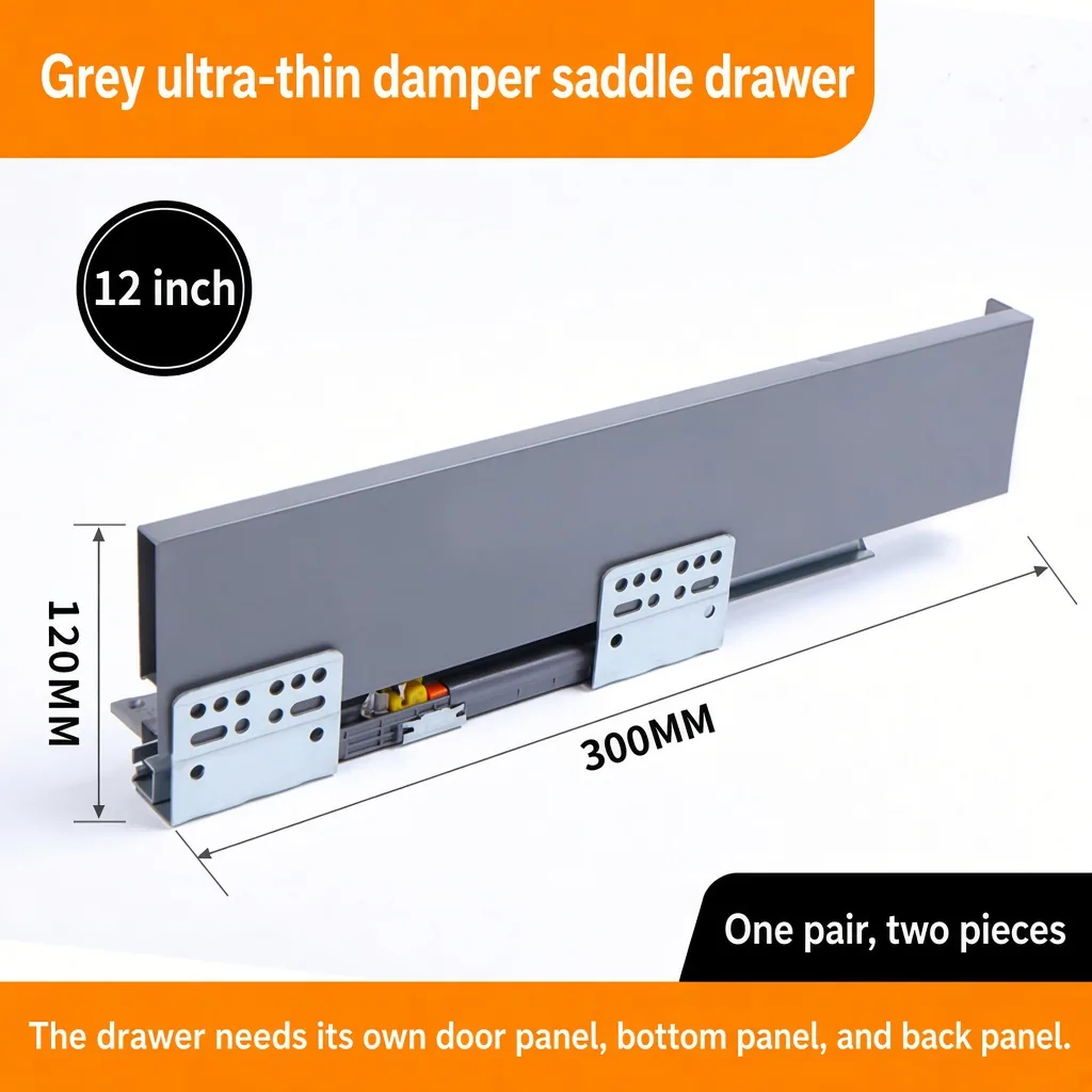 Grey saddle drawer, 12 inch, 120 MM, 300 MM — SL-712086932965-03