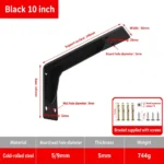 Black 10 inch, 5mm. Support surface 240mm. Weight 744g. — BR-705528244310-03