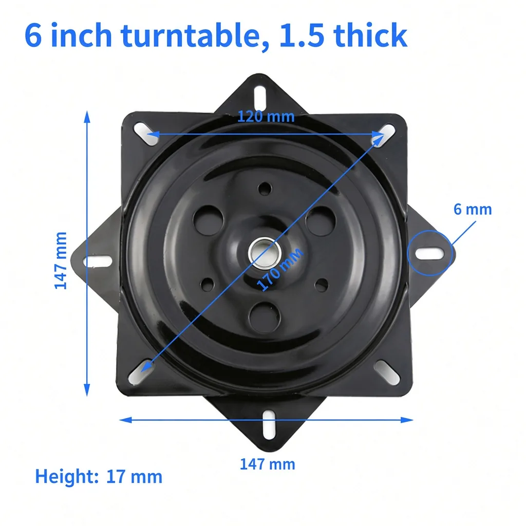 6 inch turntable, 1.5 thick — TT-746667546092-4