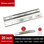 Stainless steel damper 3-section slide, 20 inch — SL-601924985014-06