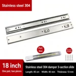 Damper 3-section slide, 18 inch — SL-654787691493-05