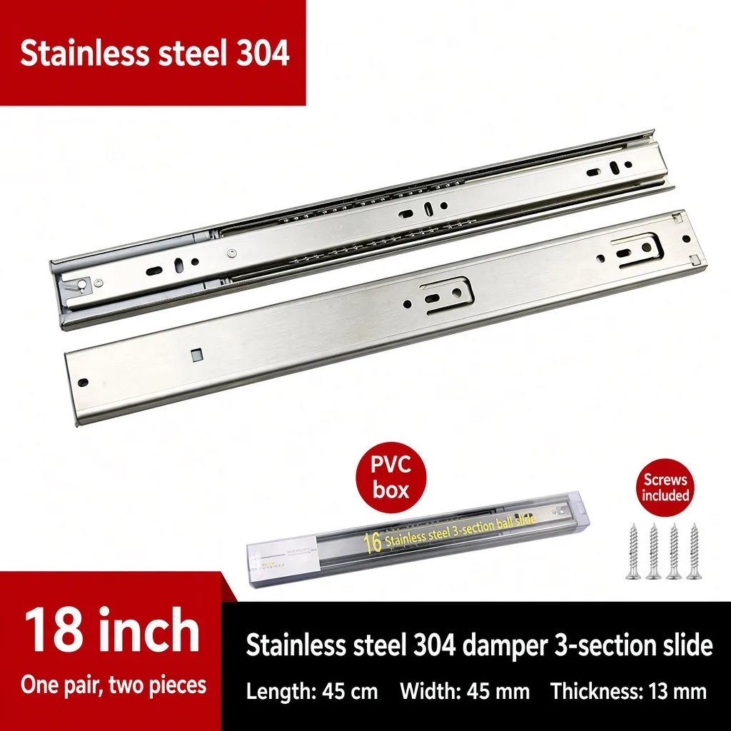 Damper 3-section slide, 18 inch — SL-654787691493-05