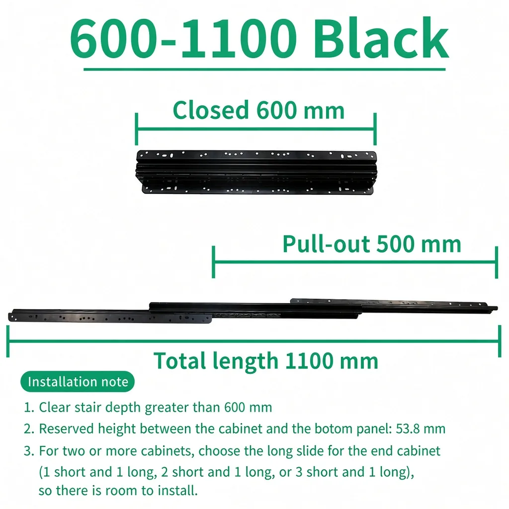 Black, 600-1100 mm — SL-654477161476-05