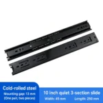 Quiet 3-section, 10 inch, black — SL-587618866545-Q10B