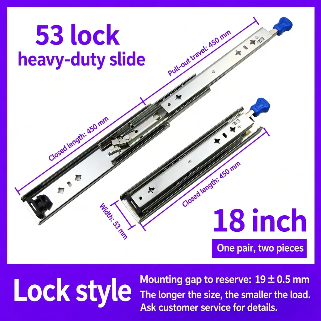 Lock slide, 18 inch — SL-911238579038-05