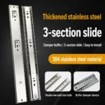 Thickened stainless steel 3-section slide — SL-601924985014-M02