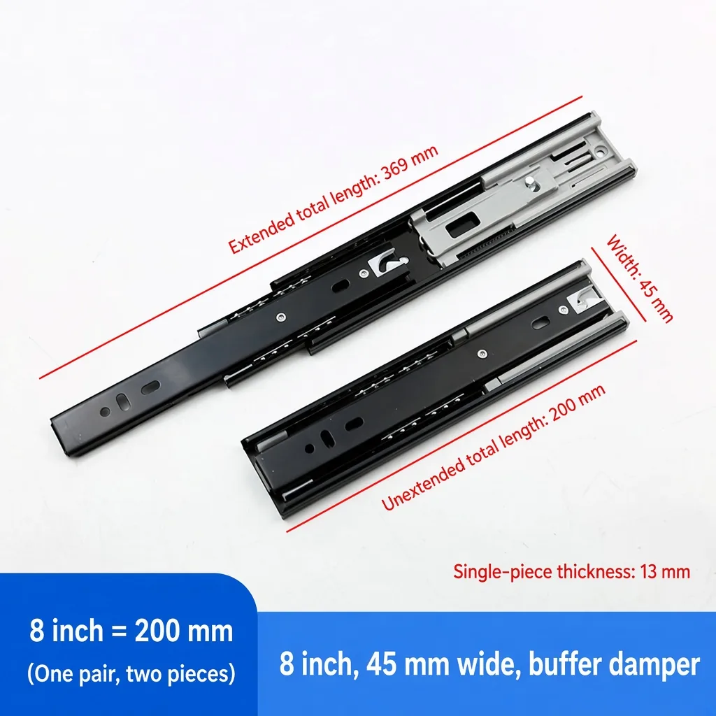 Buffer damper, 8 inch, 45 mm — SL-681729914218-B45-08