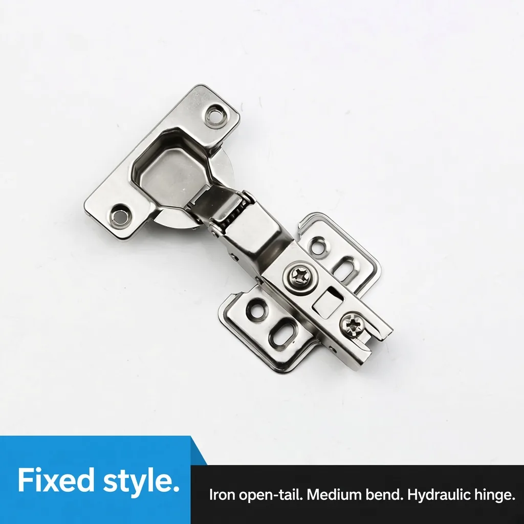 Fixed style. Iron open-tail. Medium bend. Hydraulic hinge. — HG-723641811293-05