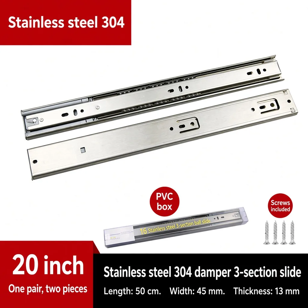 Damper 3-section slide, 20 inch — SL-654787691493-06