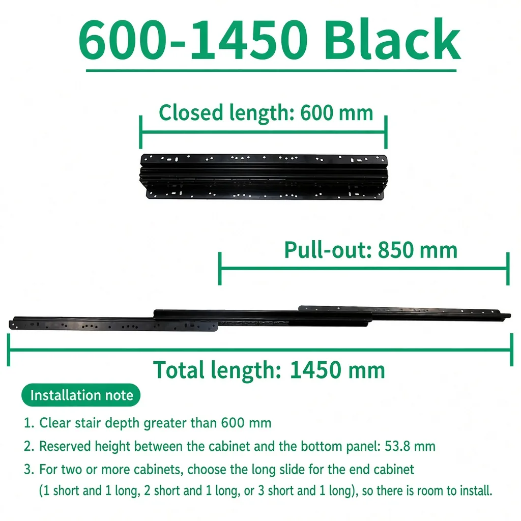Black, 600-1450 mm — SL-654477161476-06