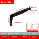 Black 16 inch, 5mm. Support surface 390mm. Weight 1155g. — BR-705528244310-06