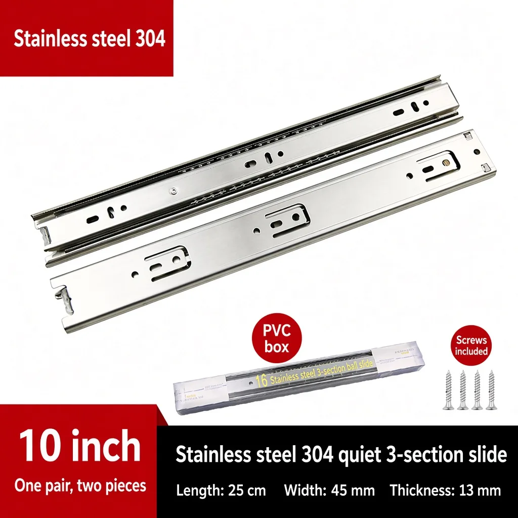 Quiet 3-section slide, 10 inch — SL-654787691493-07