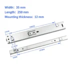 Slide, 250 mm, width 35 mm — SL-721823355113-35