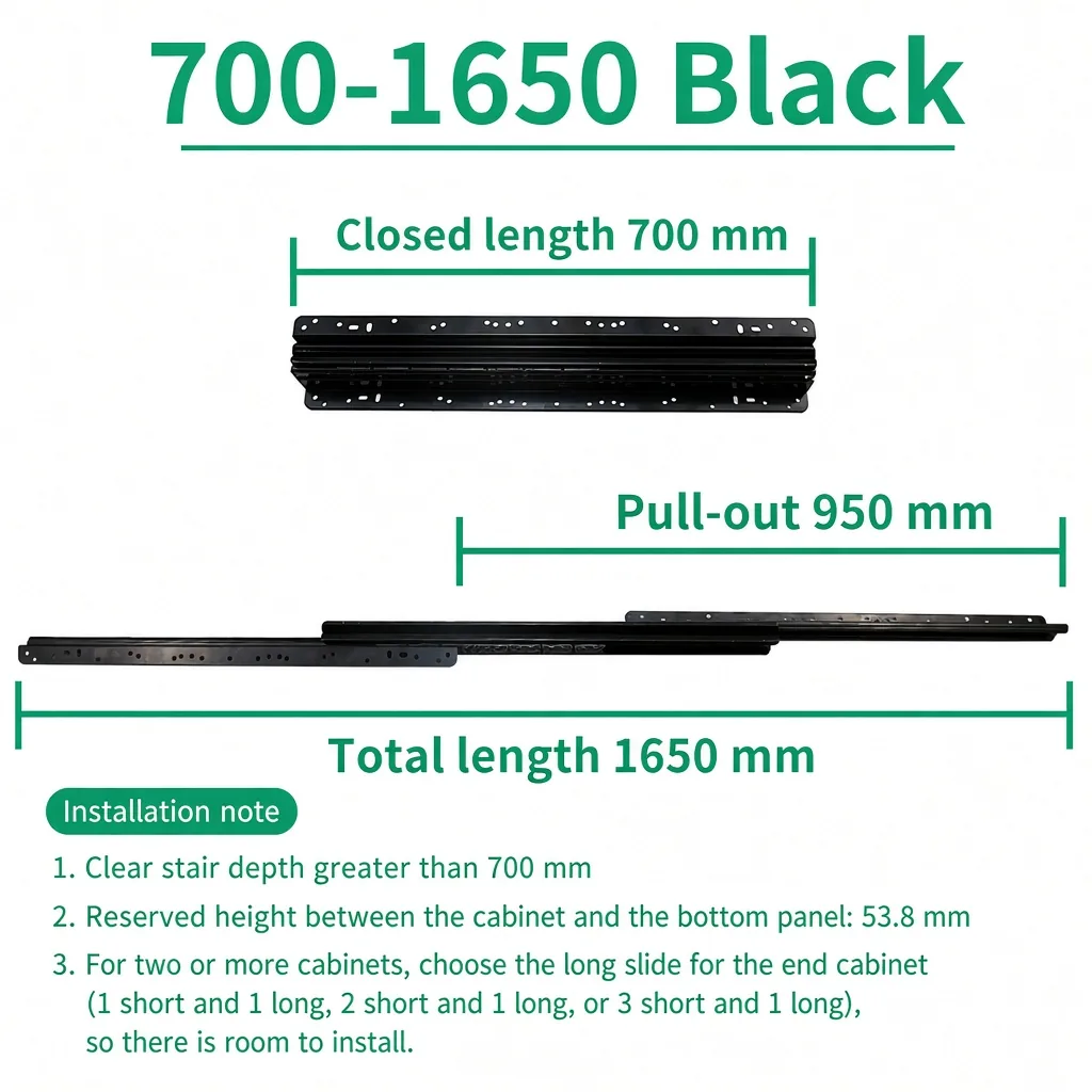 Black, 700-1650 mm — SL-654477161476-07