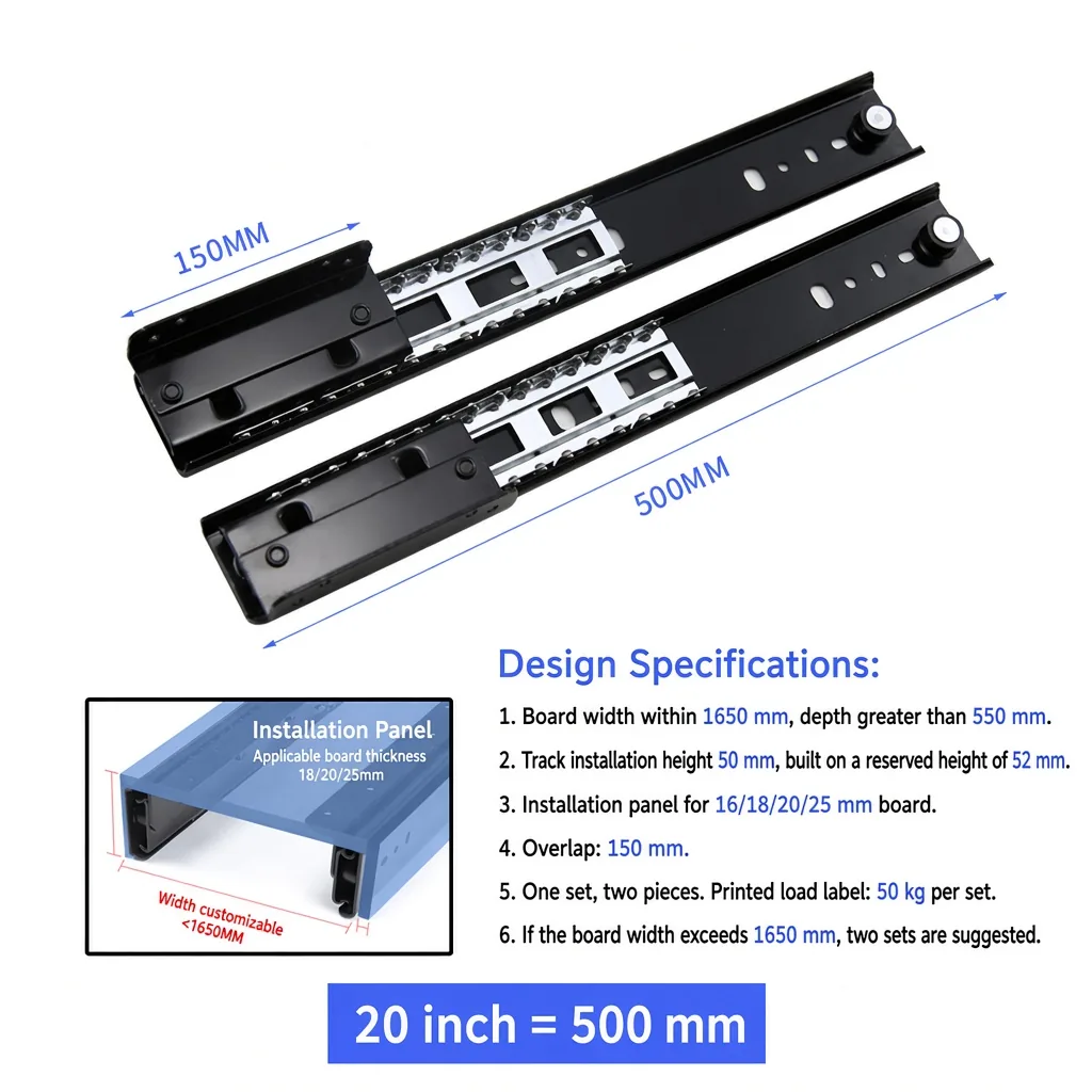 Slide, 20 inch, 500 mm — SL-931193723606-07