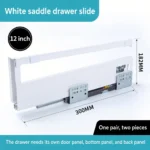 12 inch white saddle drawer slide — SL-712755171266-M12
