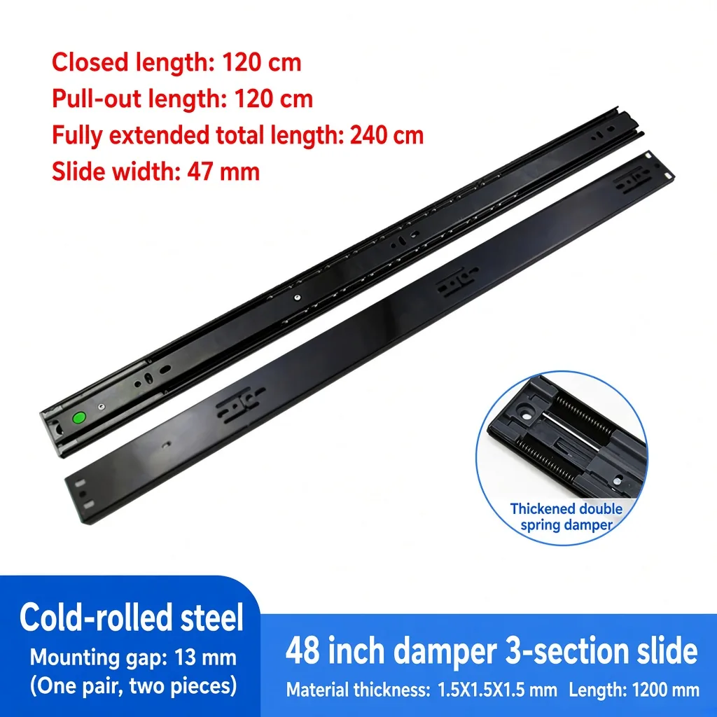 Damper 3-section slide, 48 inch — SL-746379599401-08