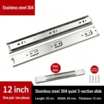 Quiet 3-section slide, 12 inch — SL-654787691493-08