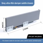 Grey saddle drawer, 152 MM by 270 MM — SL-712086932965-08