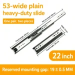 22 inch silver 53-wide plain heavy-duty slide — SL-912047337135-08
