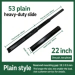 53 plain heavy-duty slide, 22 inch — SL-912400471323-08