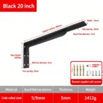 Black 20 inch, 5mm. Support surface 490mm. Weight 1412g. — BR-705528244310-08