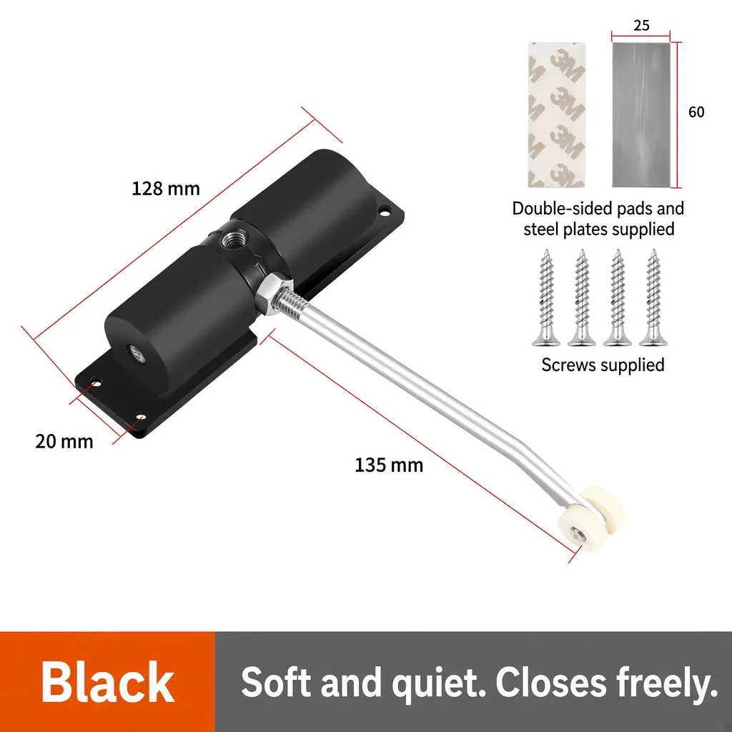 Arm door closer, Black — DC-732252566647-09