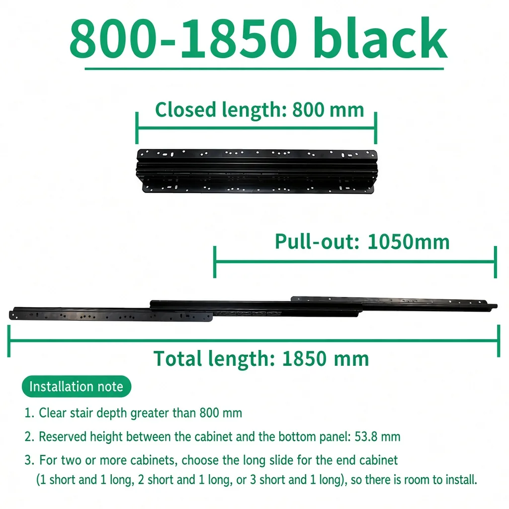 Black, 800-1850 mm — SL-654477161476-09