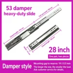 Damper slide, 28 inch — SL-911655266625-09