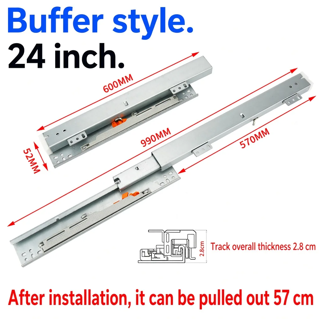 Buffer style, 24 inch, silver — SL-610083966871-09