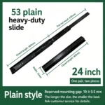 53 plain heavy-duty slide, 24 inch — SL-912400471323-09