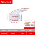 White 8 inch. Support surface 180mm. Weight 311g. — BR-707380795324-09