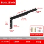 Black 22 inch, 5mm. Support surface 540mm. Weight 1720g. — BR-705528244310-09