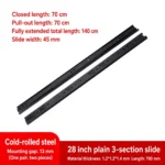 Plain 3-section slide, 28 inch — SL-746379599401-10