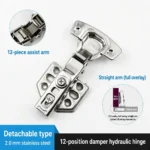 Detachable hinge, Straight arm, 2.0 mm — HN-855340420077-10