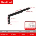 Black 24 inch, 5mm. Support surface 590mm. Weight 1858g. — BR-705528244310-10