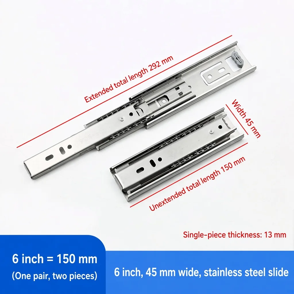 Stainless steel, 6 inch, 45 mm — SL-681729914218-SS-06