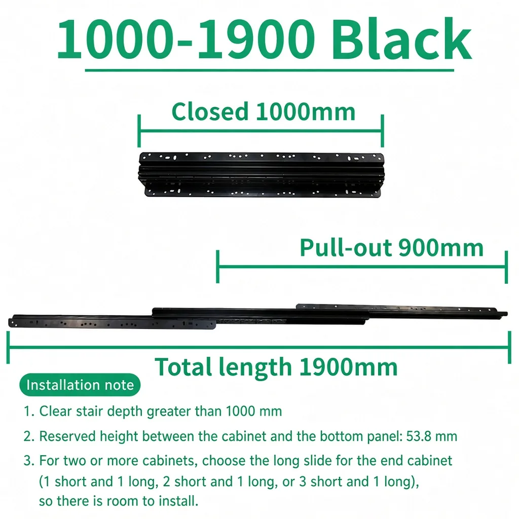 Black, 1000-1900 mm — SL-654477161476-11