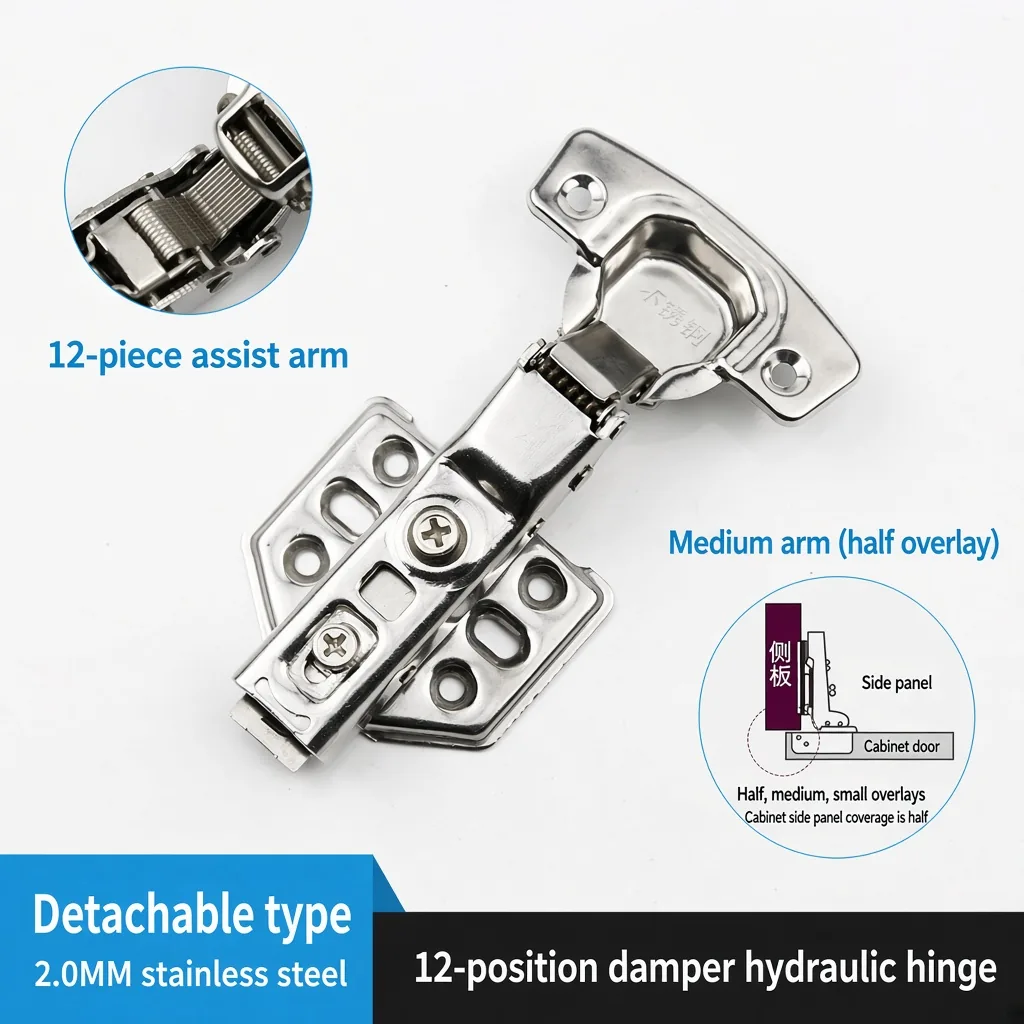 Detachable hinge, Medium arm, 2.0 mm — HN-855340420077-11