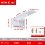 White 12 inch. Support surface 280mm. Weight 415g. — BR-707380795324-11