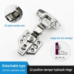 Detachable hinge, Large arm, 2.0 mm — HN-855340420077-12